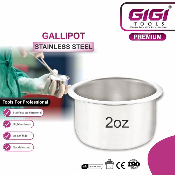 Dental Gallipot – 2oz, 4oz & 6oz Medicament Pot Stainless Steel
