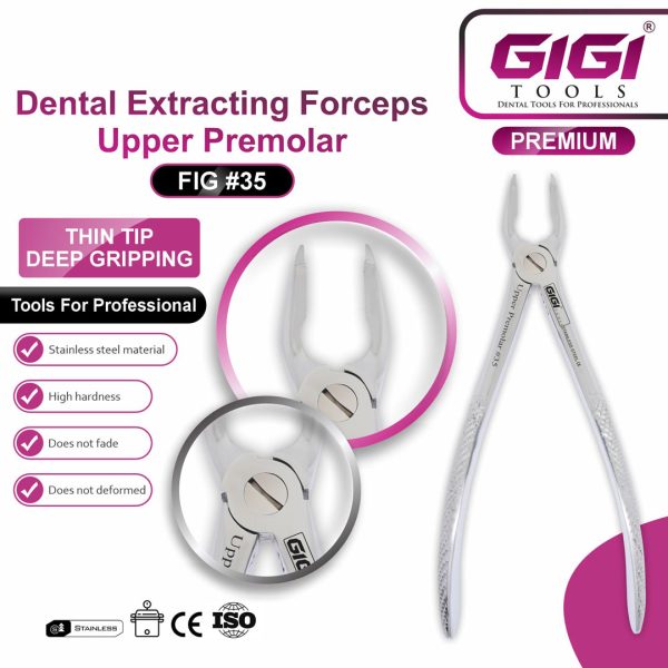 Dental Extracting Forceps Fig. 35 for Upper Premolars