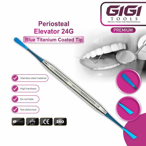 Periosteal Elevator & Periotome 6-Piece Blue Titanium Set