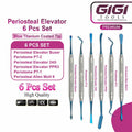 Periosteal Elevator & Periotome 6-Piece Blue Titanium Set
