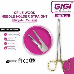 Crile Wood Needle Holder