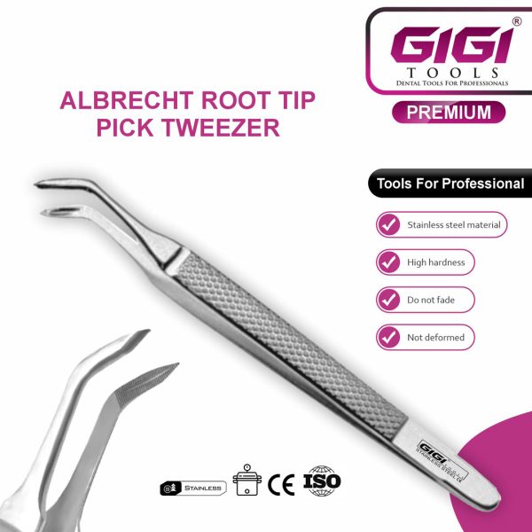 Albrecht Root Tip Pick Tweezers (Surgical Fragment Extraction Forceps)
