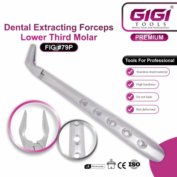 Dental Extracting Forceps Fig. #79P (Lower Third Molar)