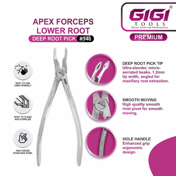 Apex Lower Root Deep Root Pick Forceps #146