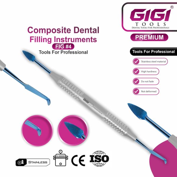 Dental Composite Instrument Set 5-Piece set Blue finish