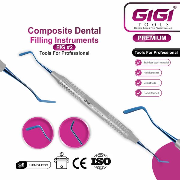 Dental Composite Instrument Set 5-Piece set Blue finish