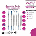 Dental Composite Instrument Set 5-Piece set Blue finish