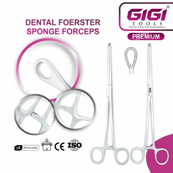 Dental Foerster Sponge Forceps (Straight, Serrated Jaws)