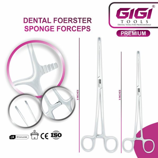 Dental Foerster Sponge Forceps (Straight, Serrated Jaws)
