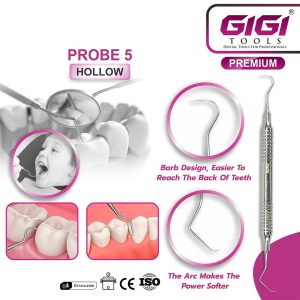 Dental Probe #5 Hollow Handle