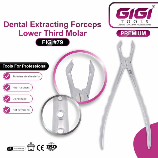 Dental Extracting Forceps Fig. #79 (Lower Third Molar)