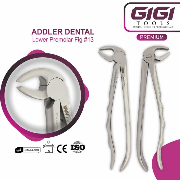 Addler 10-Piece Dental Extraction Forceps Kit (Ergonomic Wave Handle Design)