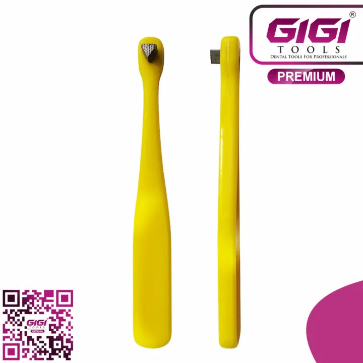 Orthodontic Band Seater Pusher Stainless Tip Yellow Handle