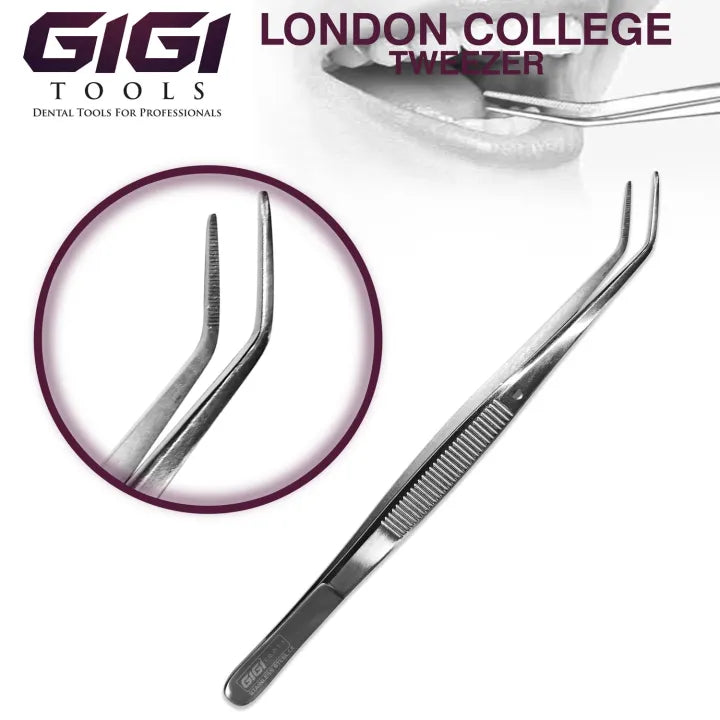 GIGI Tools Dental London College Tweezer Stainless Steel CE Certified for Professional Use