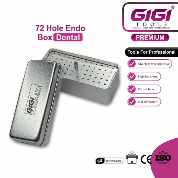 72-Hole Stainless Steel Endo Box