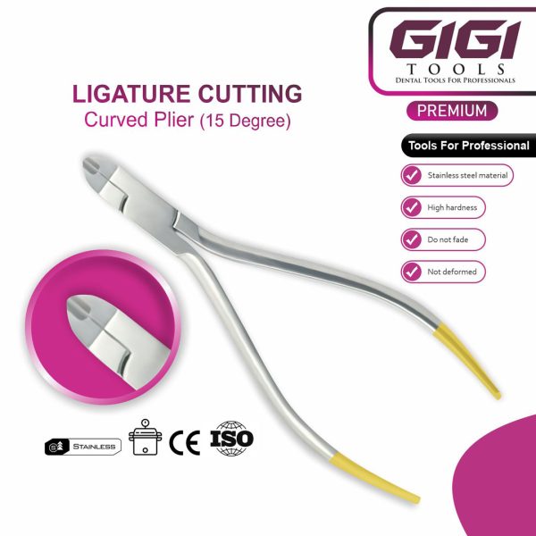 Orthodontic Ligature Cutting Curved Pliers - 15° & 45° Angles