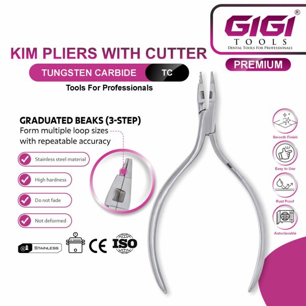 Orthodontic Kim Pliers with Tungsten Carbide Wire Cutter