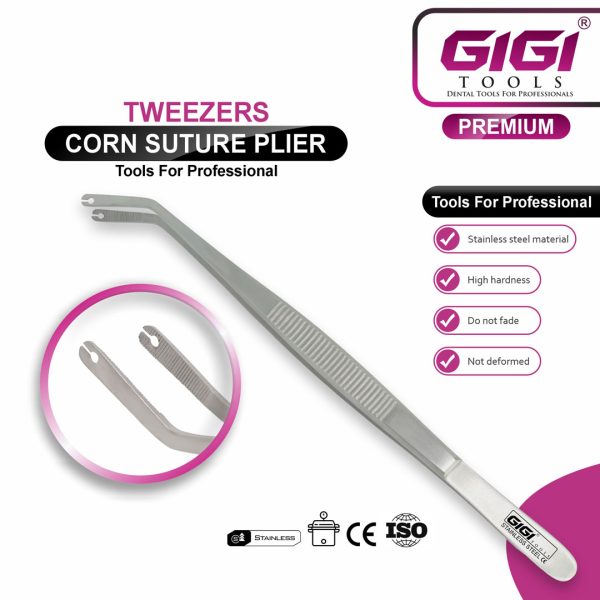 Suture Tweezers (Round Tip & Corn)