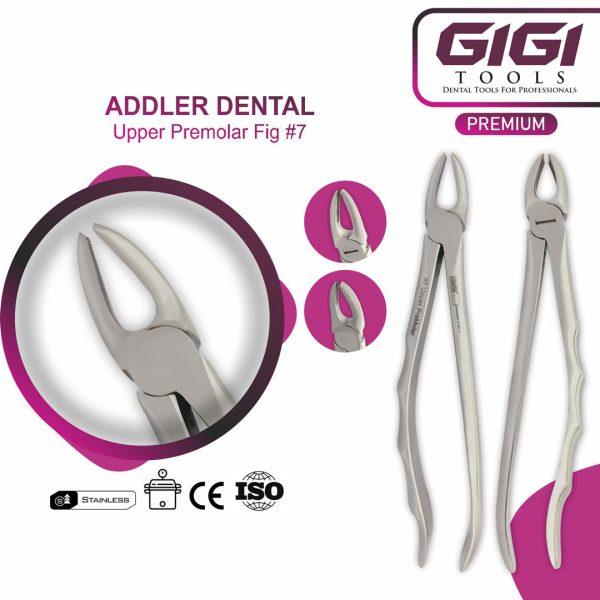 Addler 10-Piece Dental Extraction Forceps Kit (Ergonomic Wave Handle Design)