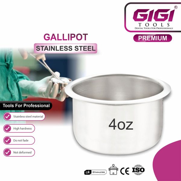 Dental Gallipot – 2oz, 4oz & 6oz Medicament Pot Stainless Steel