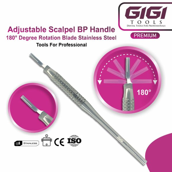Adjustable 180-Degree Rotating Blade Scalpel BP Handle