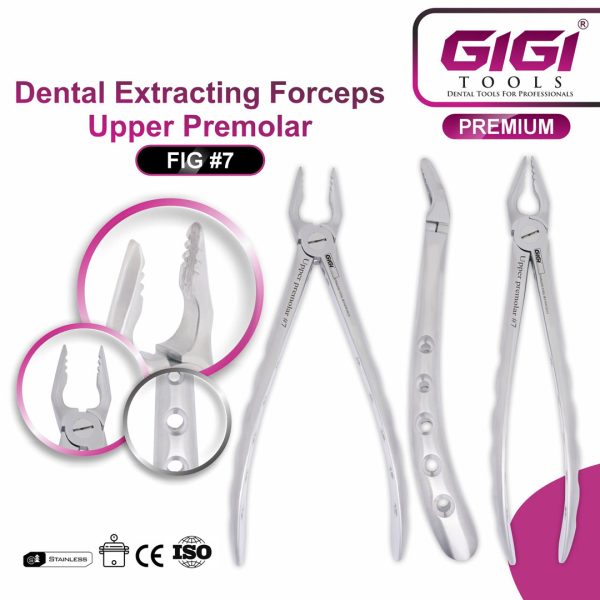 Dental Extracting Forceps Fig. #7 (Upper Premolar)