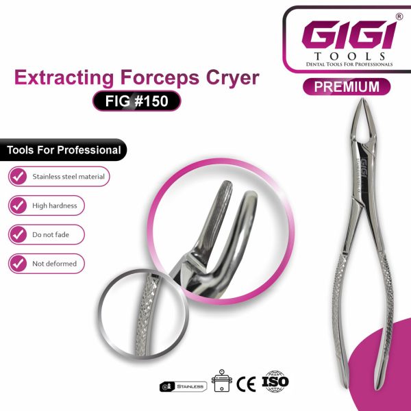 Dental Extracting Forceps Fig. 150 & 150S (Cryer) for Upper Anterior Teeth & Premolars