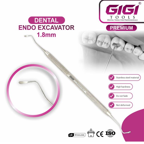 Dental Endo Excavator – Dual-Ended Spoon, 1.2mm, 1.8mm & 2mm