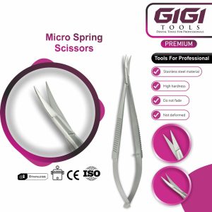 Micro Spring Scissors for Precision Periodontal and Microsurgery 6-inch