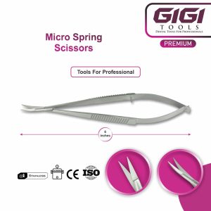 Micro Spring Scissors for Precision Periodontal and Microsurgery 6-inch