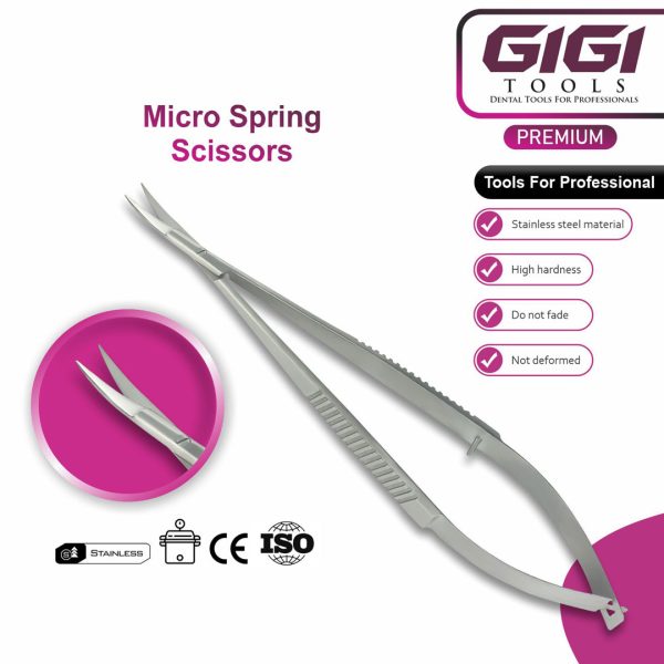Micro Spring Scissors for Precision Periodontal and Microsurgery 6-inch