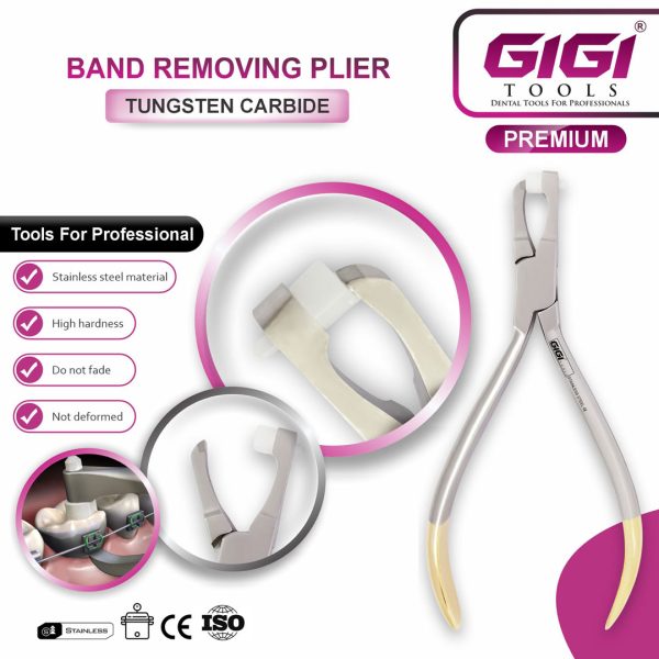 Orthodontic Posterior Band Removing Pliers (Tungsten Carbide Inserts)