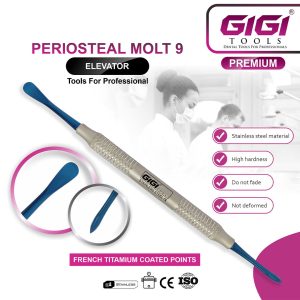 Periosteal Allen-Molt 9 Elevator Blue Titanium Coated