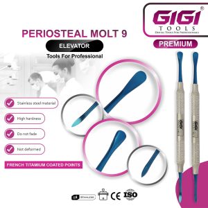 Periosteal Allen-Molt 9 Elevator Blue Titanium Coated