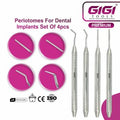 Periotomes for Dental Implants (4-Piece Set)