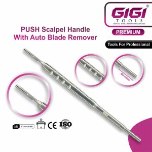 Push Scalpel Handle with Auto Blade Remover