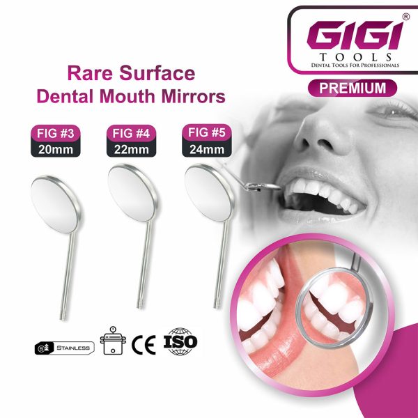 Rear Surface Dental Mouth Mirror (12-Piece Set)