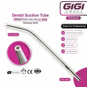 Stainless Steel Dental Surgical Suction Tube with Double-Sided