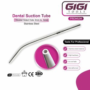Stainless Steel Dental Surgical Suction Tube with Double-Sided